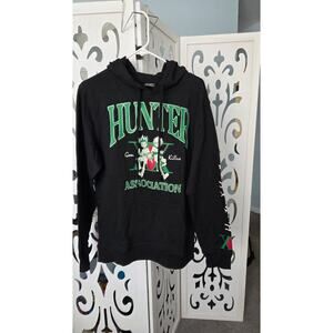Hunter X Hunter Hoodie Gon Killua Anime Graphic Pullover Black Size Medium